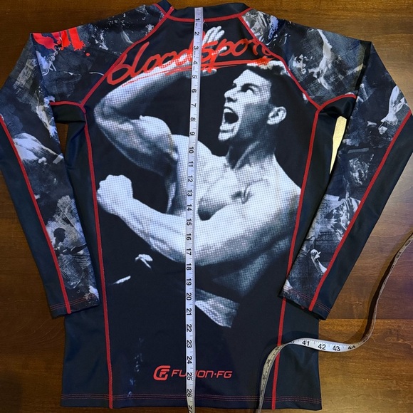 Fusion Fight Gear BJJ Rashguard Bloodsport Martial Arts Long Sleeve Men's Size M - Picture 6 of 9